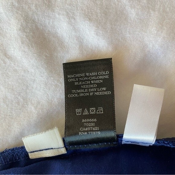 Ann Taylor Blue Mini Skirt Slash Pockets Luxurious Fabric Spandex Size 6 - Picture 9 of 9